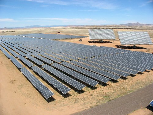 Figure 2. Utility-scale PV, Single-axis Tracking Collector Totaling 2 MW at Prescott, Arizona